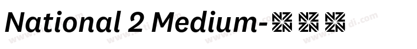 National 2 Medium字体转换
